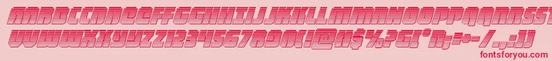 heavyfalconchromeital-Schriftart – Rote Schriften auf rosa Hintergrund