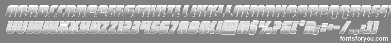 フォントheavyfalconchromeital – 灰色の背景に白い文字