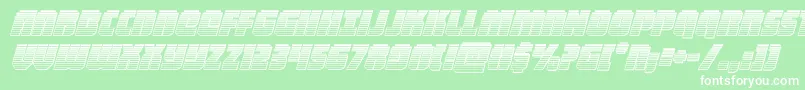 heavyfalconchromeital Font – White Fonts on Green Background