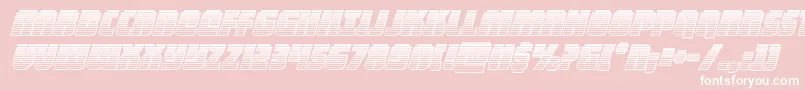 heavyfalconchromeital-Schriftart – Weiße Schriften auf rosa Hintergrund