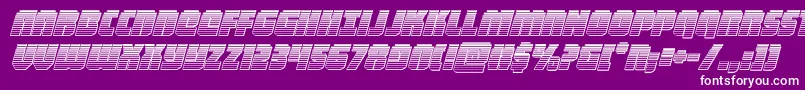 heavyfalconchromeital-Schriftart – Weiße Schriften auf violettem Hintergrund