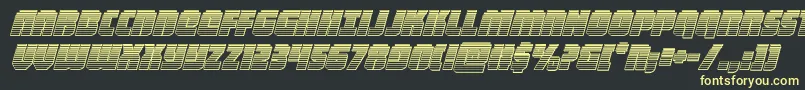 heavyfalconchromeital Font – Yellow Fonts on Black Background