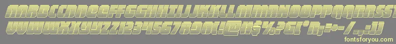 heavyfalconchromeital Font – Yellow Fonts on Gray Background