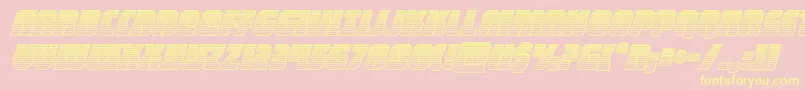 heavyfalconchromeital Font – Yellow Fonts on Pink Background