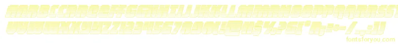 heavyfalconchromeital Font – Yellow Fonts on White Background