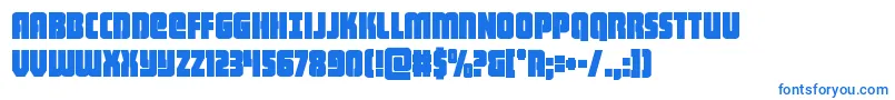 Czcionka heavyfalconcond – niebieskie czcionki na białym tle