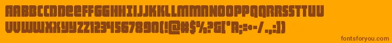 More about heavyfalconcond Font heavyfalconcond Font – Brown Fonts on Orange Background
