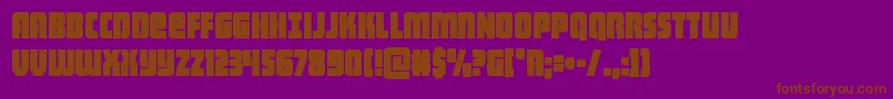 heavyfalconcond Font – Brown Fonts on Purple Background