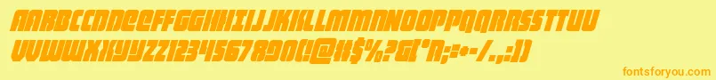 heavyfalconcondital Font – Orange Fonts on Yellow Background