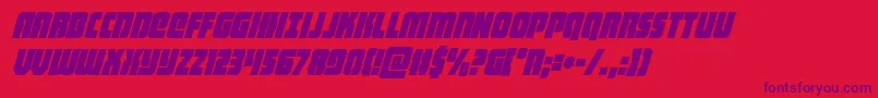 heavyfalconcondital-Schriftart – Violette Schriften auf rotem Hintergrund