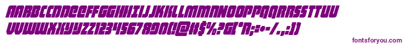 heavyfalconcondital Font – Purple Fonts on White Background