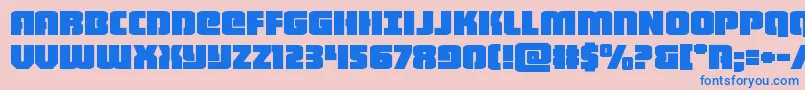 heavyfalconexpand Font – Blue Fonts on Pink Background