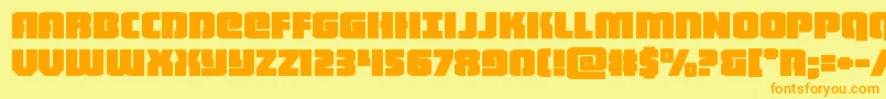 heavyfalconexpand Font – Orange Fonts on Yellow Background