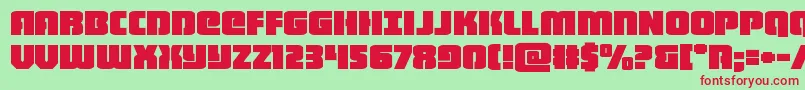 heavyfalconexpand Font – Red Fonts on Green Background