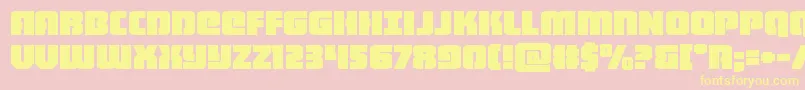 heavyfalconexpand Font – Yellow Fonts on Pink Background