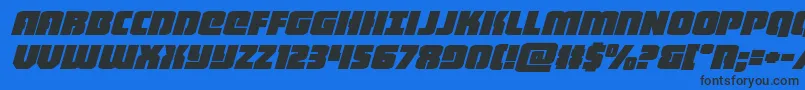 heavyfalconexpandital-fontti – mustat fontit sinisellä taustalla