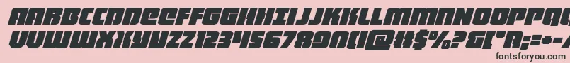 フォントheavyfalconexpandital – ピンクの背景に黒い文字