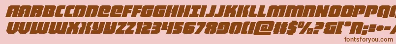heavyfalconexpandital-Schriftart – Braune Schriften auf rosa Hintergrund
