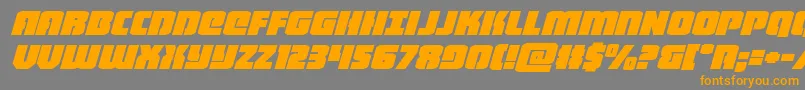 Fonte heavyfalconexpandital – fontes laranjas em um fundo cinza