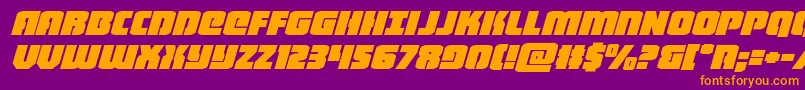 heavyfalconexpandital Font – Orange Fonts on Purple Background