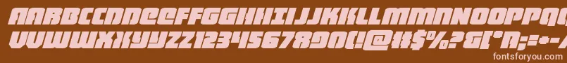 フォントheavyfalconexpandital – 茶色の背景にピンクのフォント