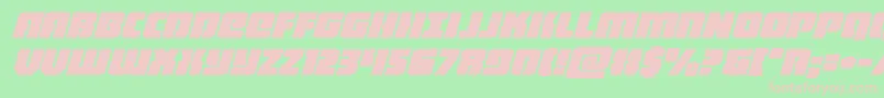 Fonte heavyfalconexpandital – fontes rosa em um fundo verde