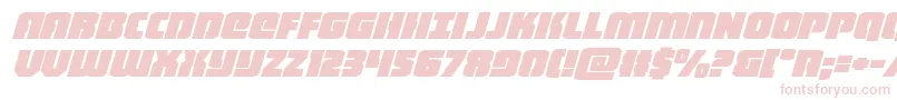 Fonte heavyfalconexpandital – fontes rosa em um fundo branco