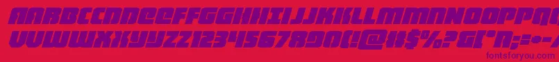 Police heavyfalconexpandital – polices violettes sur fond rouge