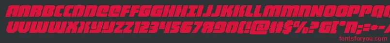heavyfalconexpandital Font – Red Fonts on Black Background