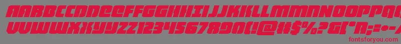 heavyfalconexpandital Font – Red Fonts on Gray Background