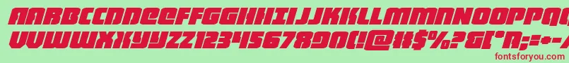 heavyfalconexpandital Font – Red Fonts on Green Background