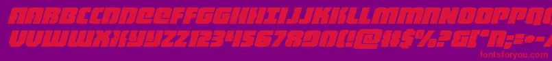 Fonte heavyfalconexpandital – fontes vermelhas em um fundo violeta