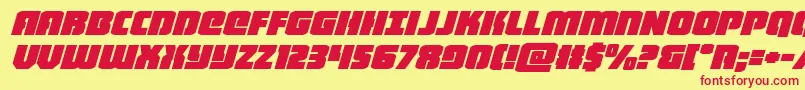 heavyfalconexpandital Font – Red Fonts on Yellow Background