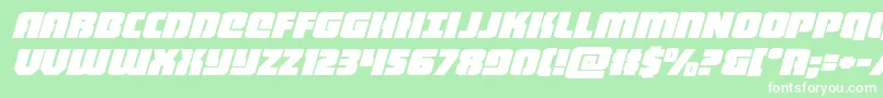 フォントheavyfalconexpandital – 緑の背景に白い文字