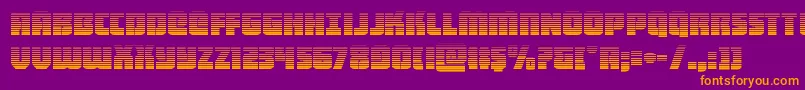 heavyfalcongrad Font – Orange Fonts on Purple Background