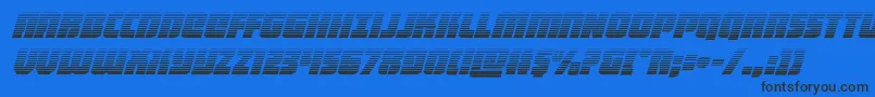 Police heavyfalcongradital – polices noires sur fond bleu