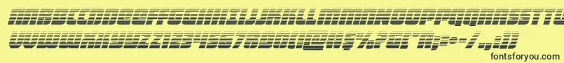 Fonte heavyfalcongradital – fontes pretas em um fundo amarelo
