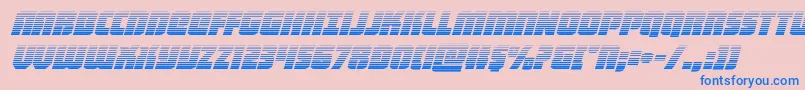 フォントheavyfalcongradital – ピンクの背景に青い文字