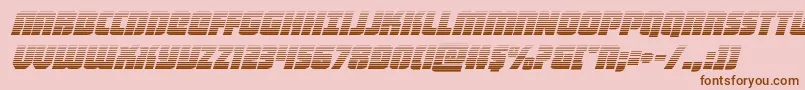 heavyfalcongradital Font – Brown Fonts on Pink Background