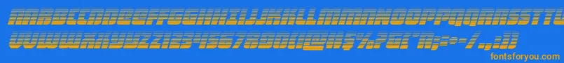 Police heavyfalcongradital – polices orange sur fond bleu