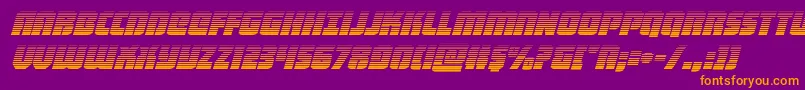 Fonte heavyfalcongradital – fontes laranjas em um fundo violeta