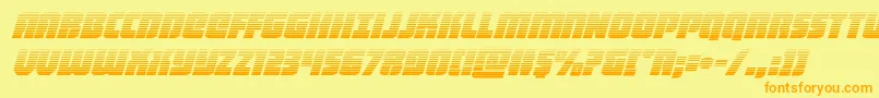 Шрифт heavyfalcongradital – оранжевые шрифты на жёлтом фоне