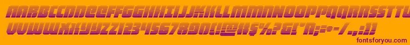 heavyfalcongradital-fontti – violetit fontit oranssilla taustalla