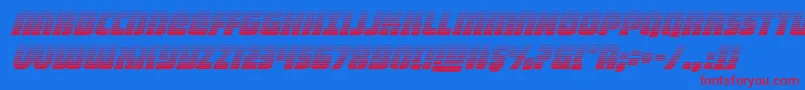 heavyfalcongradital Font – Red Fonts on Blue Background