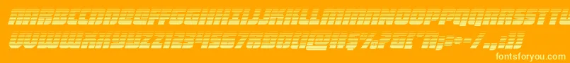 Fonte heavyfalcongradital – fontes amarelas em um fundo laranja