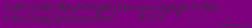 フォントBlackjackregular – 紫の背景に黒い文字