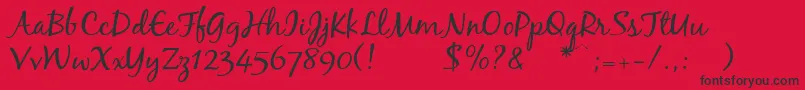 Blackjackregular Font – Black Fonts on Red Background