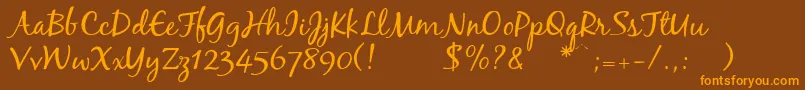Blackjackregular Font – Orange Fonts on Brown Background