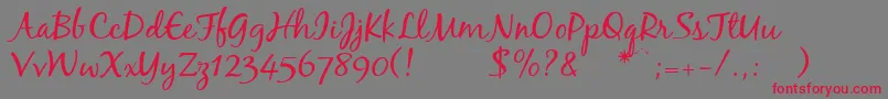 Blackjackregular Font – Red Fonts on Gray Background