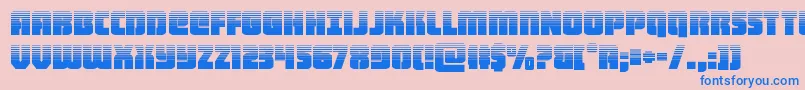 heavyfalconhalf Font – Blue Fonts on Pink Background